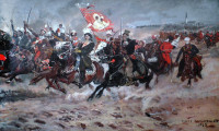 Obraz Józefa Chełmońskiego - Kazimierz Pułaski pod Częstochową, 1875 r.