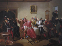 Obeaz Kornelia Szlegela - Pułaski w Barze, ok 1850 r. Muzeum im. Pułaskiego w Warce