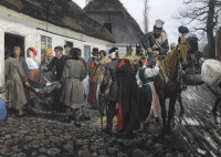 Fragment obrazu Stanisława Witkiewicza „Ranny powstaniec”, 1881