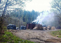 Wypalanie węgla drzewnego - Bieszczady