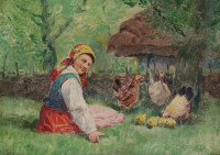 Adam Setkowicz, "Dziewczynka i kury"