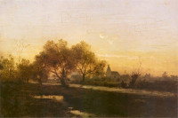 Zygmund Sidorowicz, "Pejzaż z drogą", rok 1877