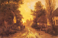 Zygmund Sidorowicz, "Wiejska droga jesienią", rok 1878