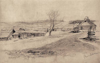 Henryk Siemiradzki, "Karoleszczewicze", rok 1873. Szkic ołówkiem
