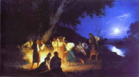 Henryk Siemiradzki, "Noc Kupały", rok 1892. Obraz ten nosi też nazwę "Noc świętojańska"