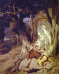 Henryk Siemiradzki, "Sielanka - przy świątyni", rok 1881