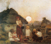 Jan Stanisławski, "Wieczerza", rok 1890