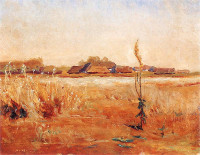 Jan Stanisławski, "Wieś z dziewanną", rok 1891