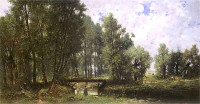 Władysław Aleksander Małecki, "Krajobraz leśny", rok 1883