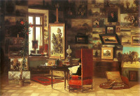 Władysław Aleksander Małecki, "Wnętrze pracowni" 1883