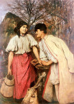 Witold Pruszkowski, "Przy studni (Umizgi)", rok 1882