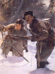 Julian Fałat, "Oszczepnicy", rok 1870