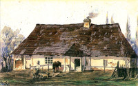 Julian Fałat, "Plebania w Wyszatycach", rok 1870