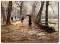Aleksander Gierymski, "Ogród Saski", rok 1887