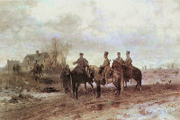 Maksymilian Gierymski, "Patrol Polski w roku 1830", rok 1867