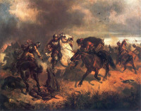 Maksymilian Gierymski, "Potyczka z Tatarami", rok 1867