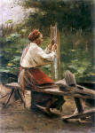 Apoloniusz Kędzierski, "Tkaczka", rok 1900
