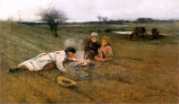 Apoloniusz Kędzierski, "W polu", rok 1889