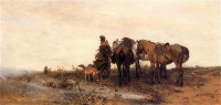 Józef Brandt, "Przed burzą", rok 1882