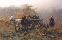 Józef Brandt, "Wyjazd na polowanie", rok 1910