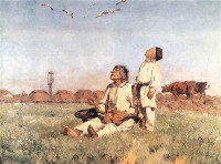 Józef Chełmoński, "Bociany", rok 1900