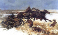 Józef Chełmoński, "Napad wilków",