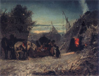 Józef Chełmoński, "Rankiem w puszczy", rok 1870