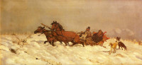 Józef Chełmoński, "Zima w Polsce", rok 1882