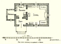 1911 rok - plan murowanej chaty z wystawy rolniczej